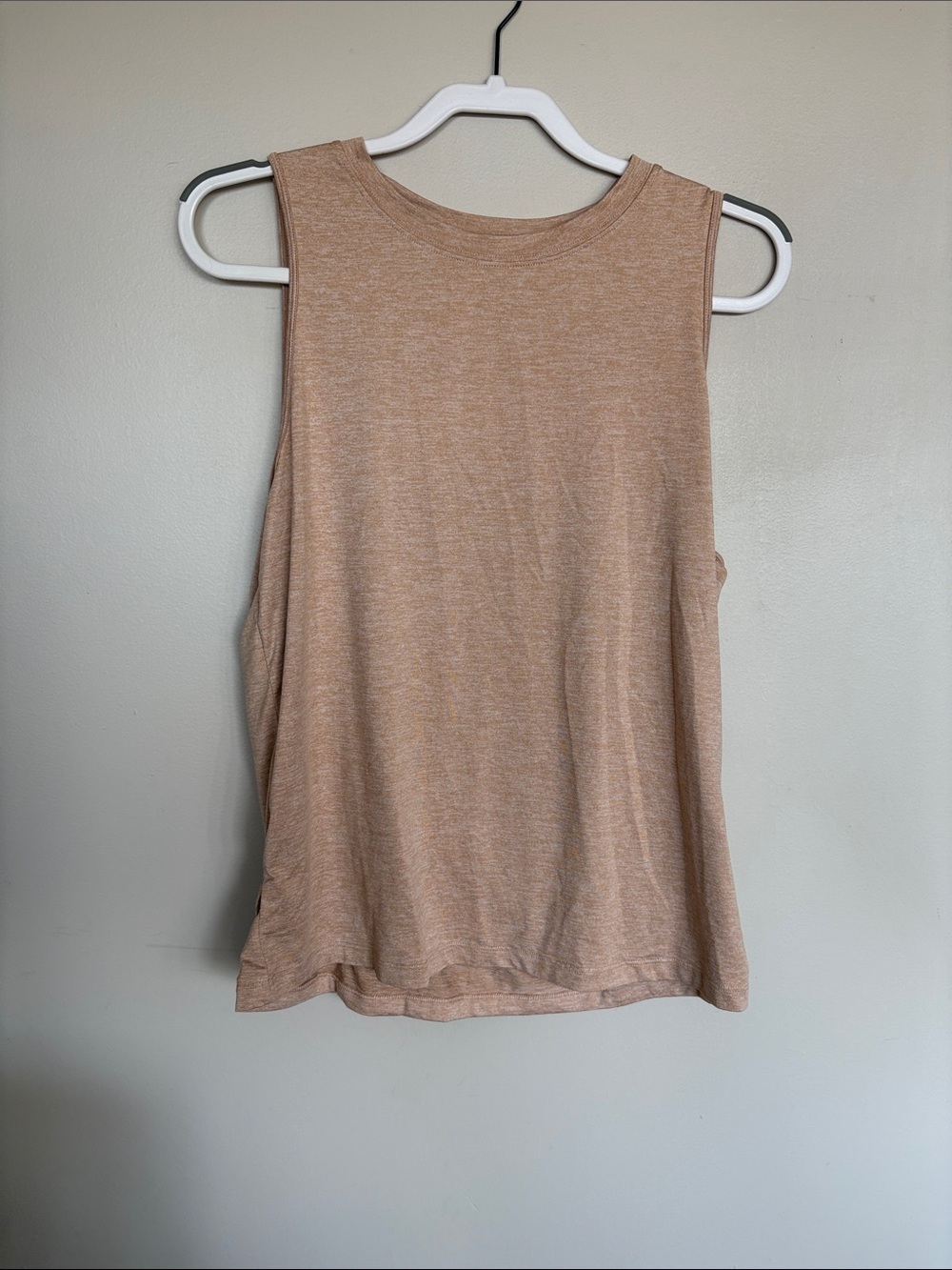 Fabletics Open Back Workout Tank Top Blush Heather Size Large